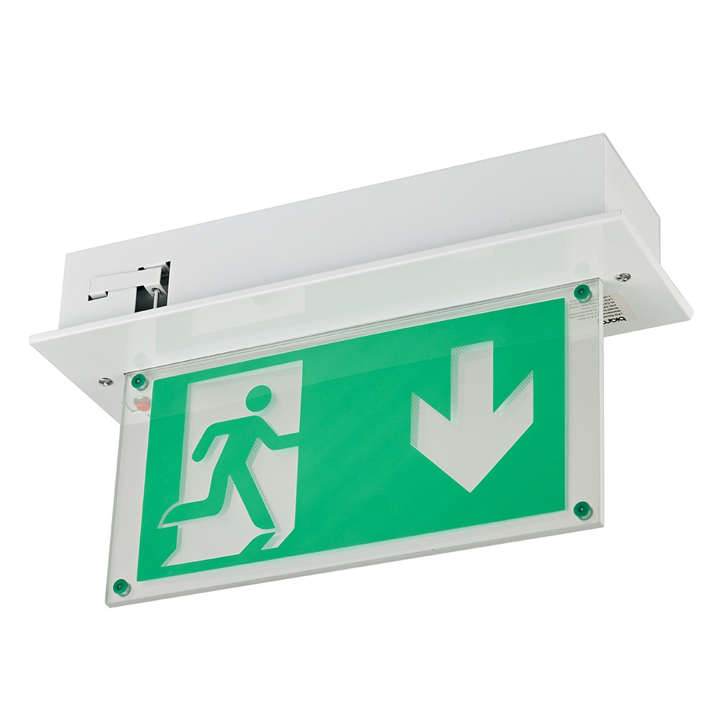 Biard Recessed LED Emergency Exit Sign - Biard Recessed LED Emergency Exit Sign Maintained